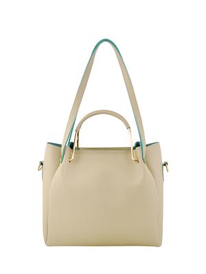 cream leatherette (pu) combo handbag - 15815190 - Standard Image - 2