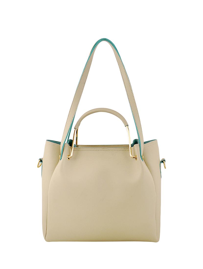 cream leatherette (pu) combo handbag - 15815190 - Zoom Image - 2