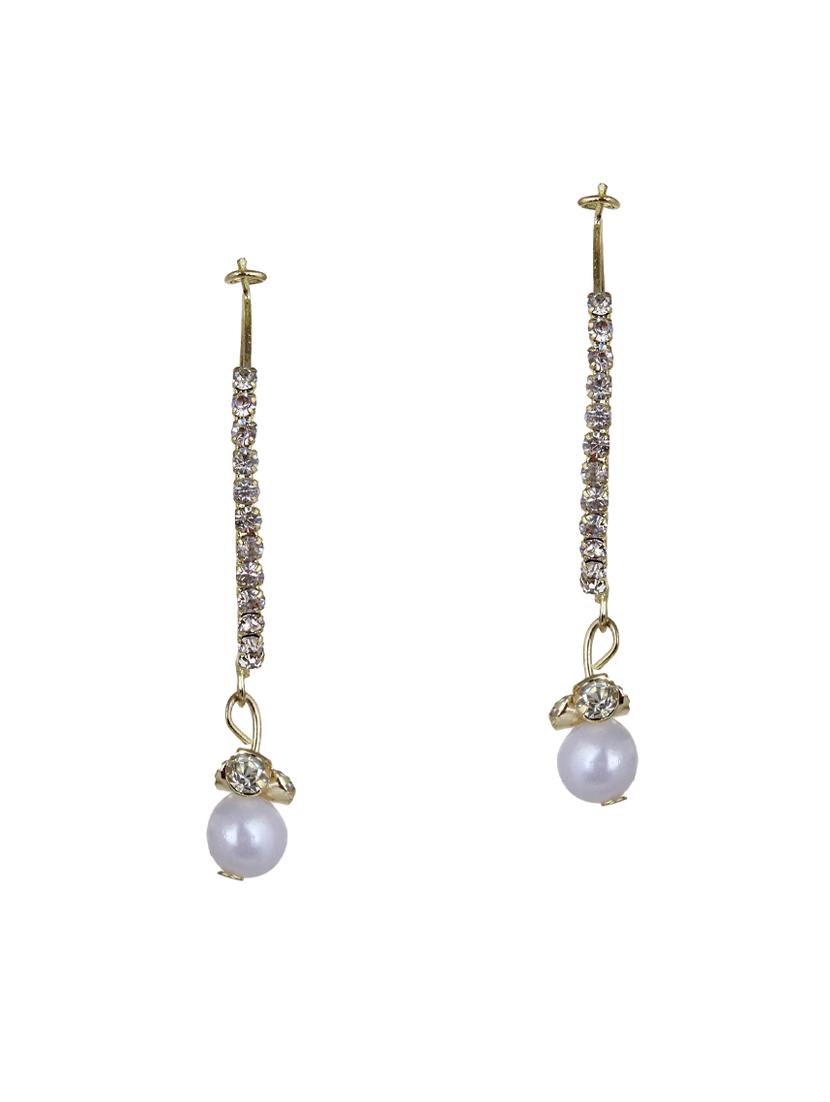 white gold plated hoop earring - 15815299 - Zoom Image - 1