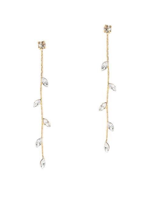 white gold plated drop earring - 15815303 - Very Small Image - 1
