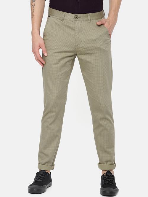 green cotton chinos - 15815351 - Standard Image - 1