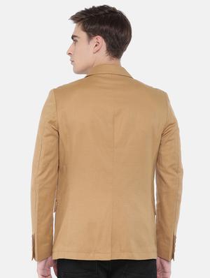 brown cotton casual blazer - 15815395 - Standard Image - 3