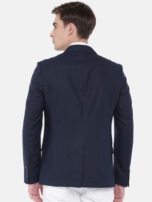 blue cotton casual blazer - 15815398 - Standard Image - 3