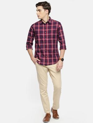 red cotton casual shirt - 15815403 - Standard Image - 4