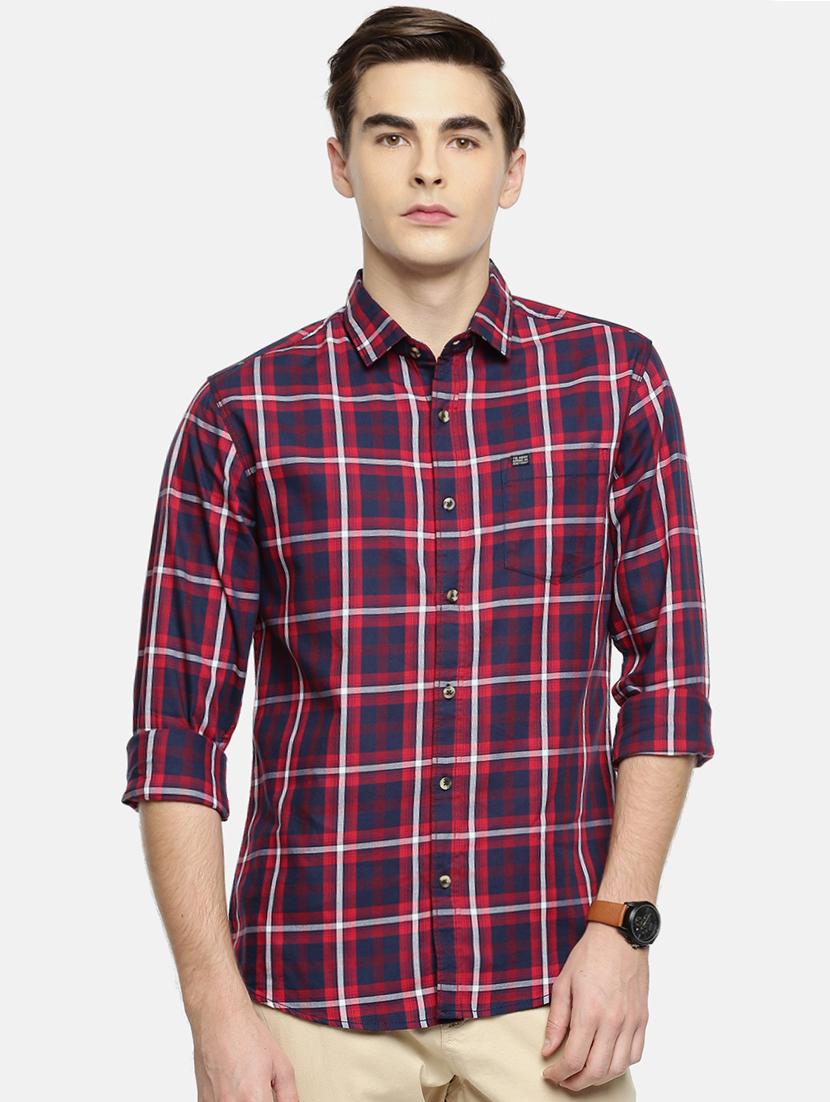 red cotton casual shirt - 15815403 - Zoom Image - 1