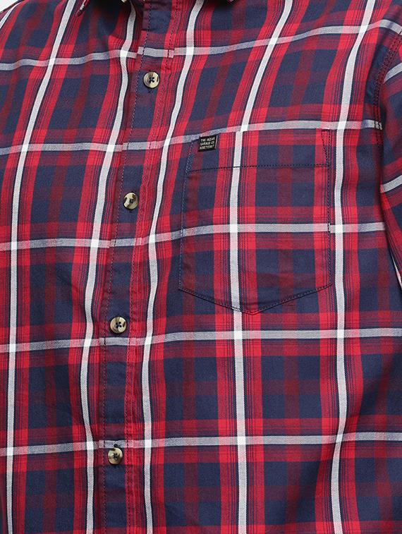 red cotton casual shirt - 15815403 - Zoom Image - 5