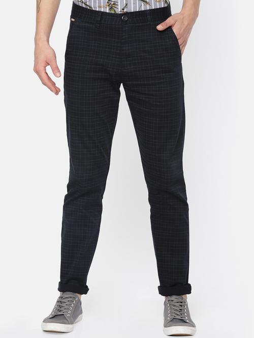 navy blue cotton chinos - 15815451 - Standard Image - 1