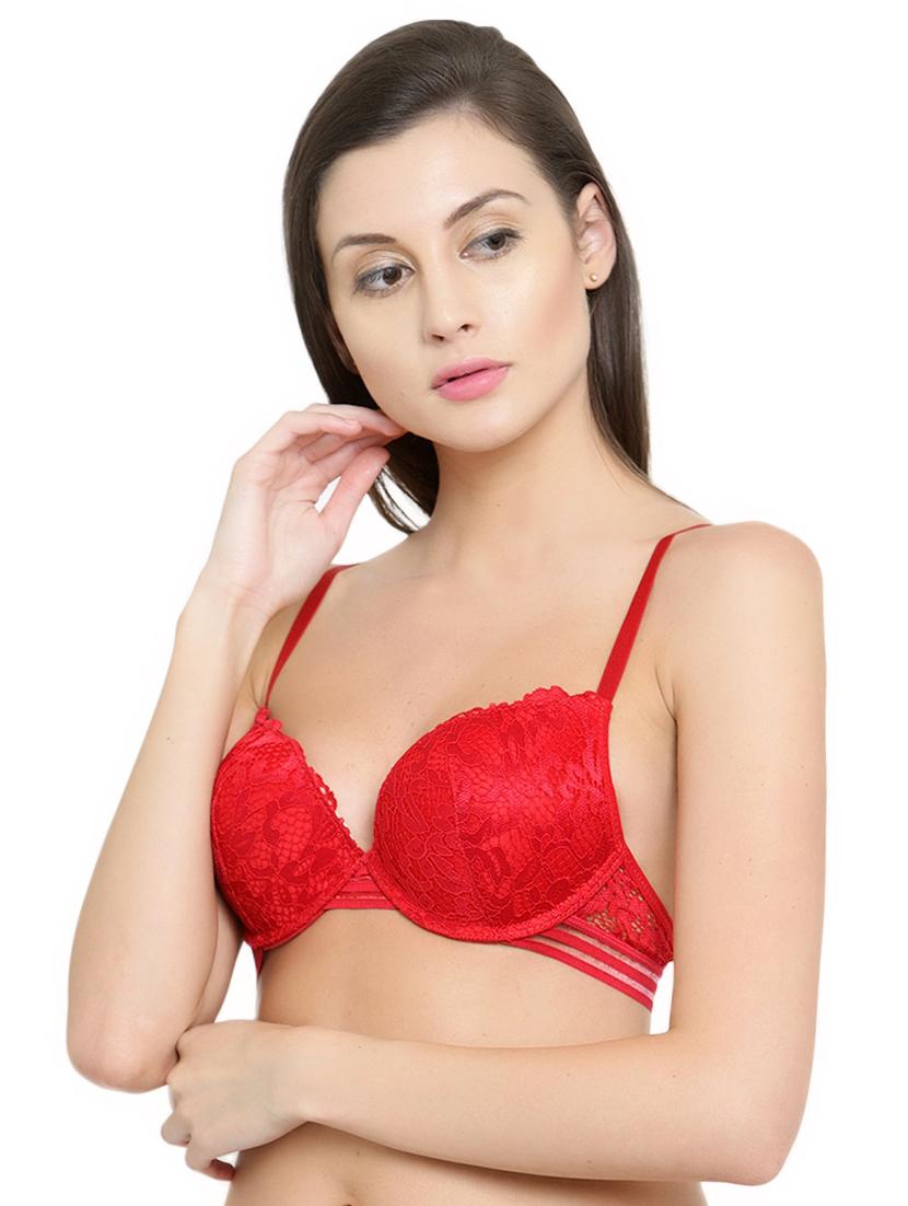 floral laced plunge bra - 15815469 - Zoom Image - 2
