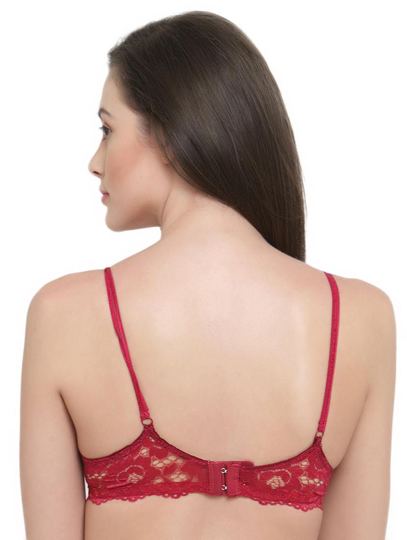 bow patch laced bra - 15815481 - Zoom Image - 3