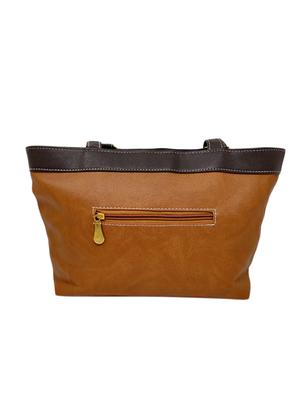 brown leatherette (pu) regular handbag - 15815562 - Standard Image - 2