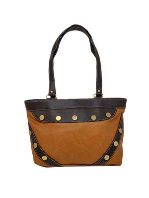 brown leatherette (pu) regular handbag - 15815562 - Standard Image - 5