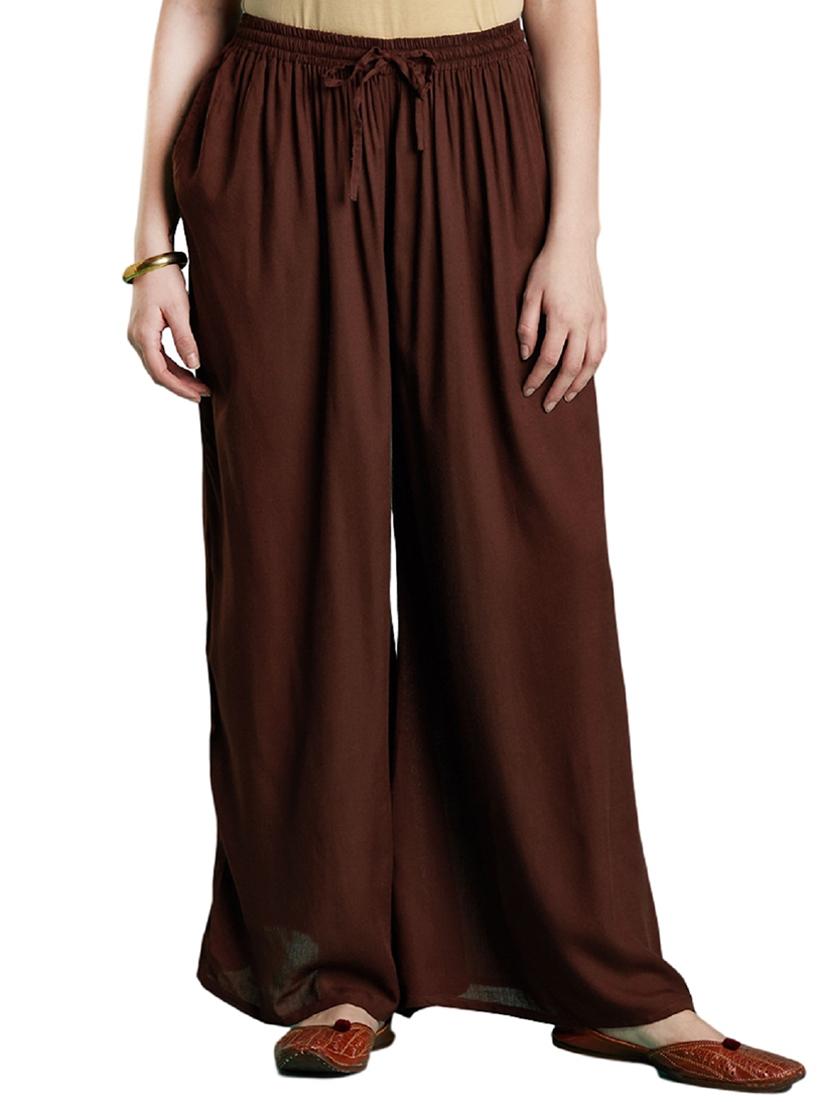 drawstring waist flared palazzo - 15815584 - Zoom Image - 1