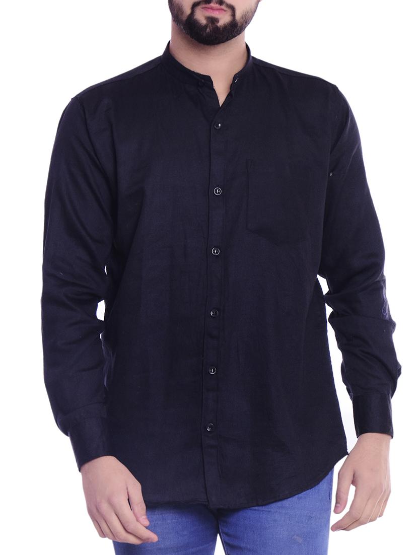 black cotton casual shirt - 15815704 - Zoom Image - 1