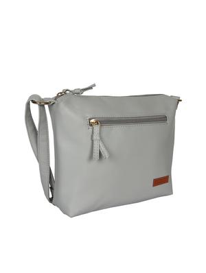 grey leatherette (pu) regular sling bag - 15816314 - Standard Image - 4