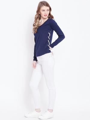 side eyelet lace up top - 15816319 - Standard Image - 4