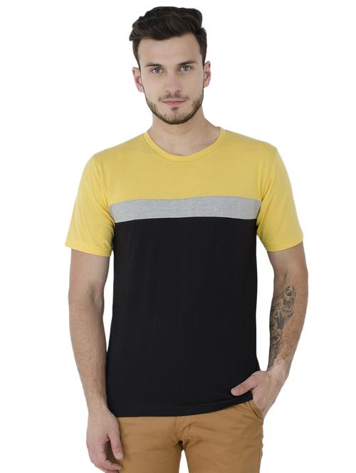 black color block t-shirt - 15816390 - Standard Image - 1