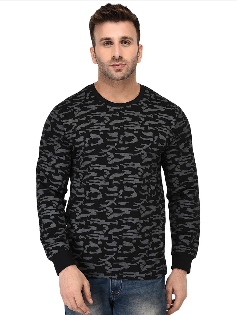 black camouflage all over print t-shirt - 15816391 - Zoom Image - 1