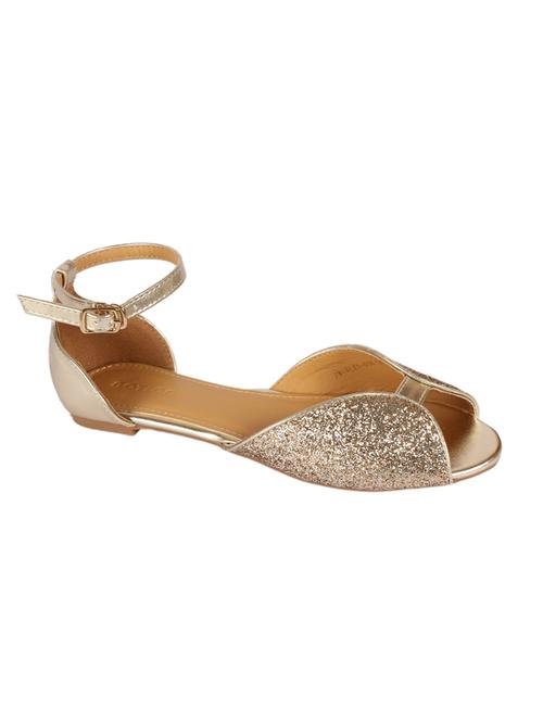 gold ankle strap sandals - 15817177 - Standard Image - 1