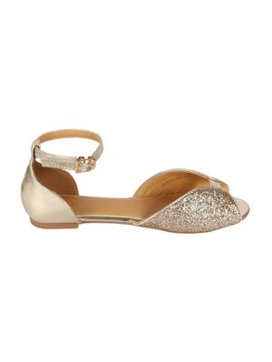 gold ankle strap sandals - 15817177 - Standard Image - 2