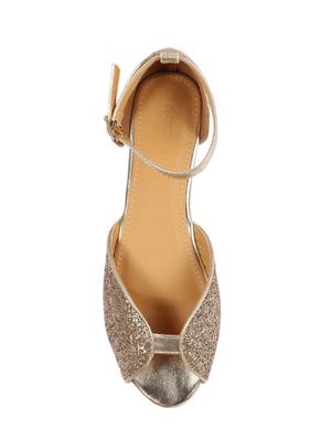 gold ankle strap sandals - 15817177 - Standard Image - 4