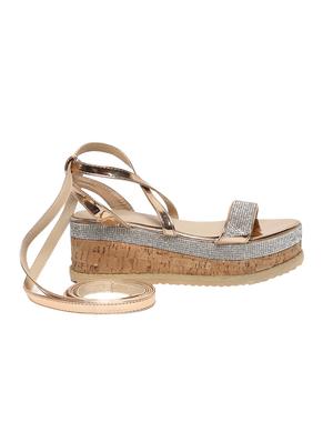 gold platforms wedges - 15817360 - Standard Image - 2