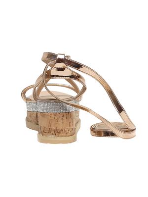 gold platforms wedges - 15817360 - Standard Image - 3
