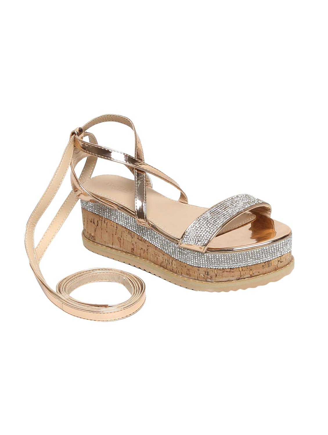 gold platforms wedges - 15817360 - Zoom Image - 1