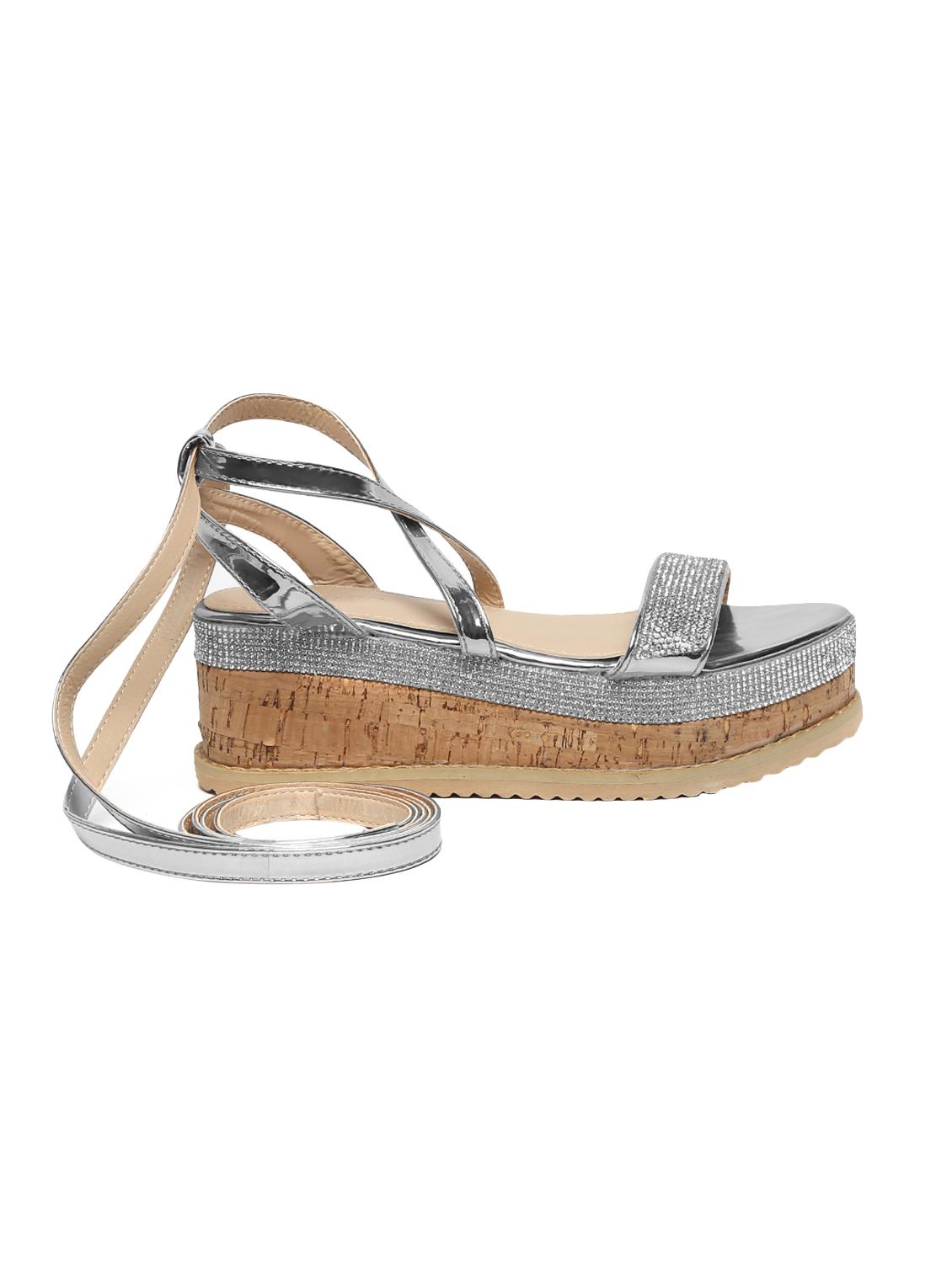 silver platforms wedges - 15817361 - Zoom Image - 2