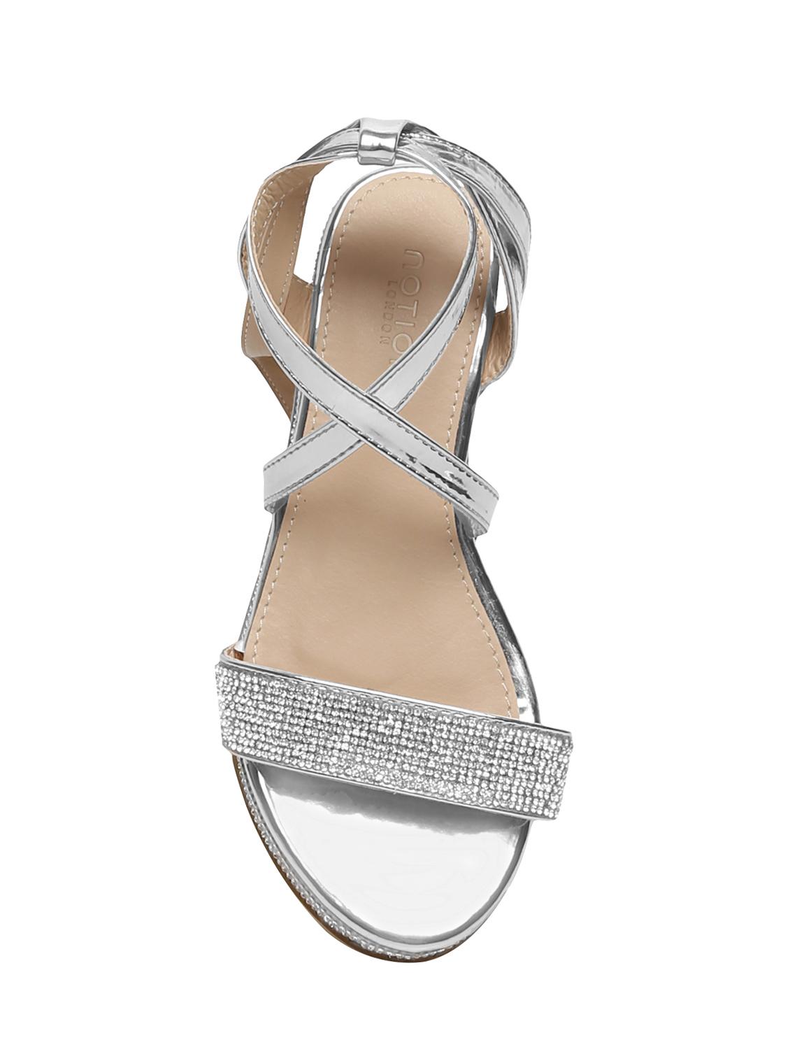 silver platforms wedges - 15817361 - Zoom Image - 4