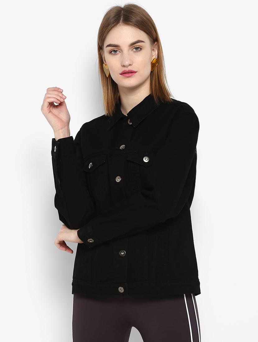 Embroidered back denim jacket - 15817374 - Zoom Image - 1