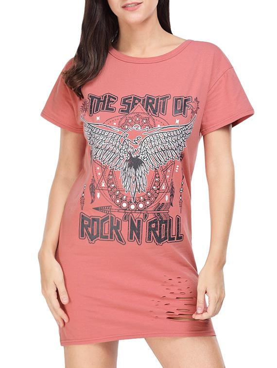 ribbed detail t-shirt dress - 15817438 - Zoom Image - 1