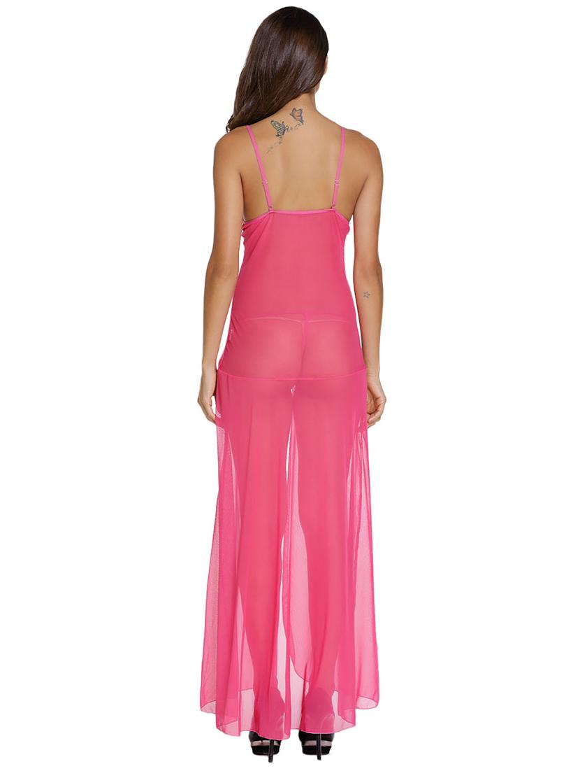 high slit sheer babydoll with g-string - 15817495 - Zoom Image - 3