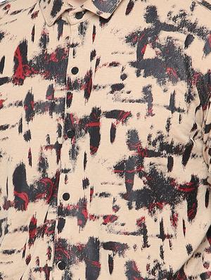 beige printed casual shirt - 15817522 - Standard Image - 5