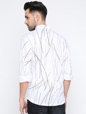 white printed casual shirt - 15817528 - Standard Image - 3