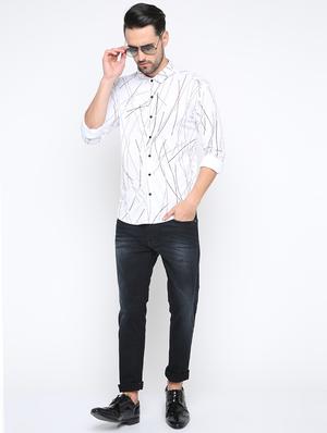 white printed casual shirt - 15817528 - Standard Image - 4