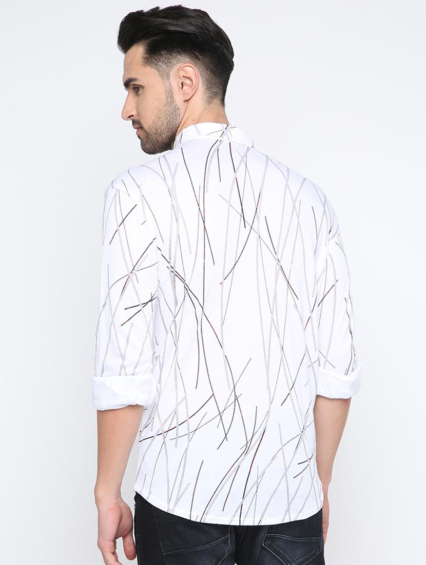 white printed casual shirt - 15817528 - Zoom Image - 3
