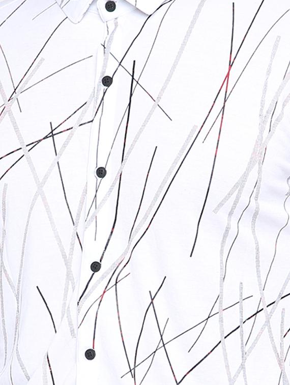 white printed casual shirt - 15817528 - Zoom Image - 5