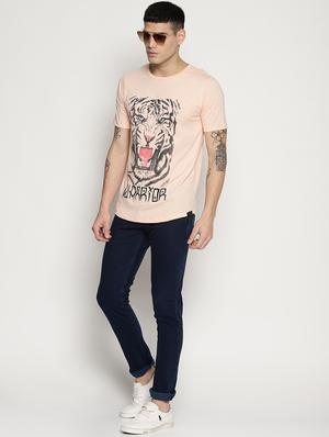 beige front print t-shirt - 15817558 - Standard Image - 4