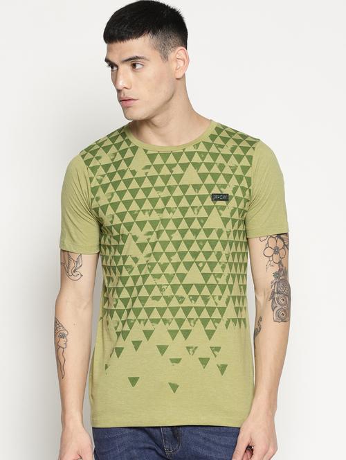 green front print t-shirt - 15817559 - Standard Image - 1
