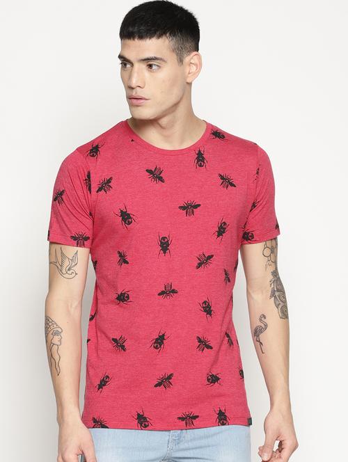 red all over print t-shirt - 15817565 - Standard Image - 1