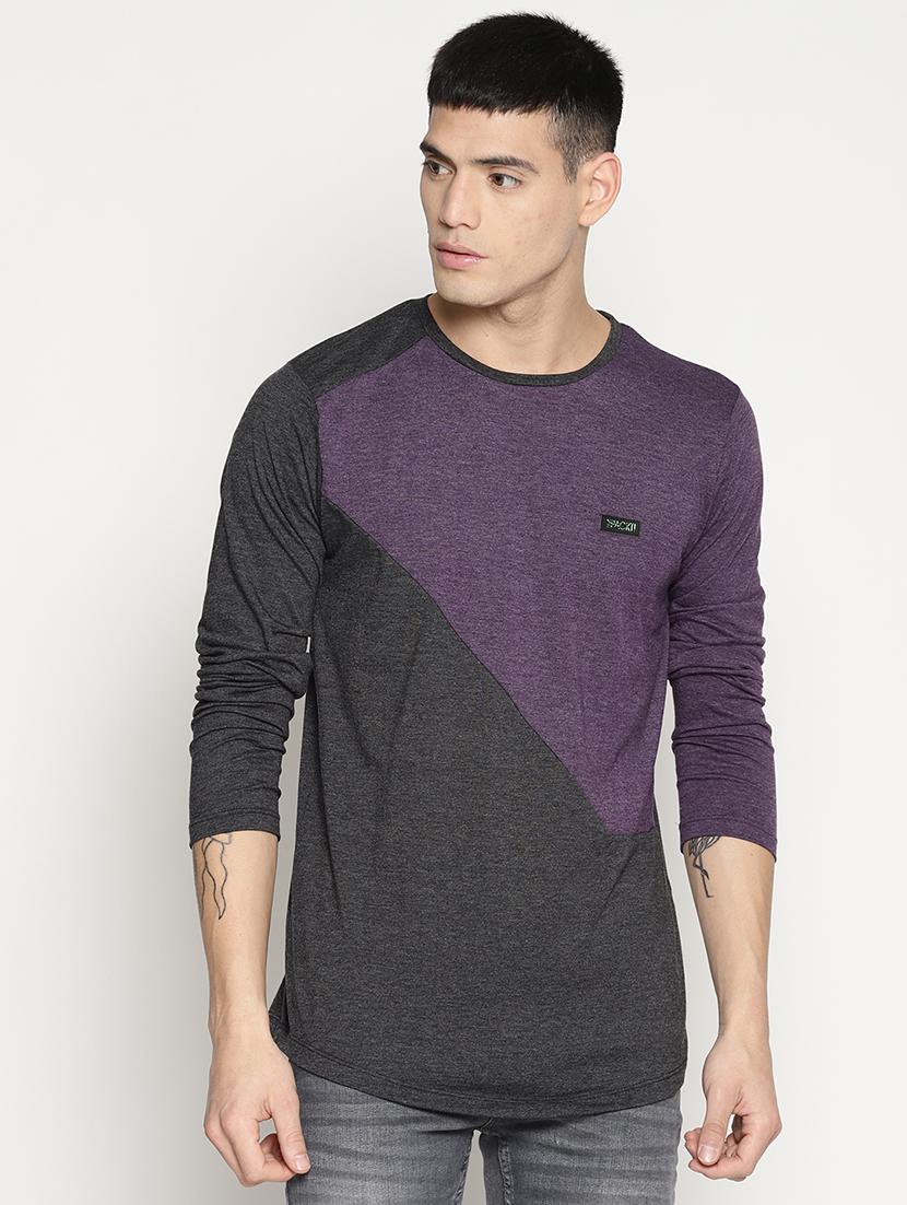 multi colored color block t-shirt - 15817581 - Zoom Image - 1