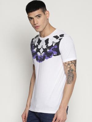 white chest print t-shirt - 15817591 - Standard Image - 2