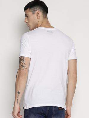 white chest print t-shirt - 15817591 - Standard Image - 3