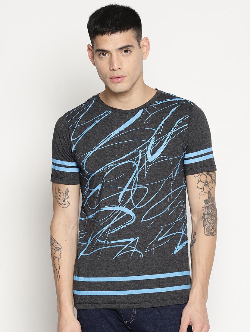grey all over print t-shirt - 15817610 - Zoom Image - 1