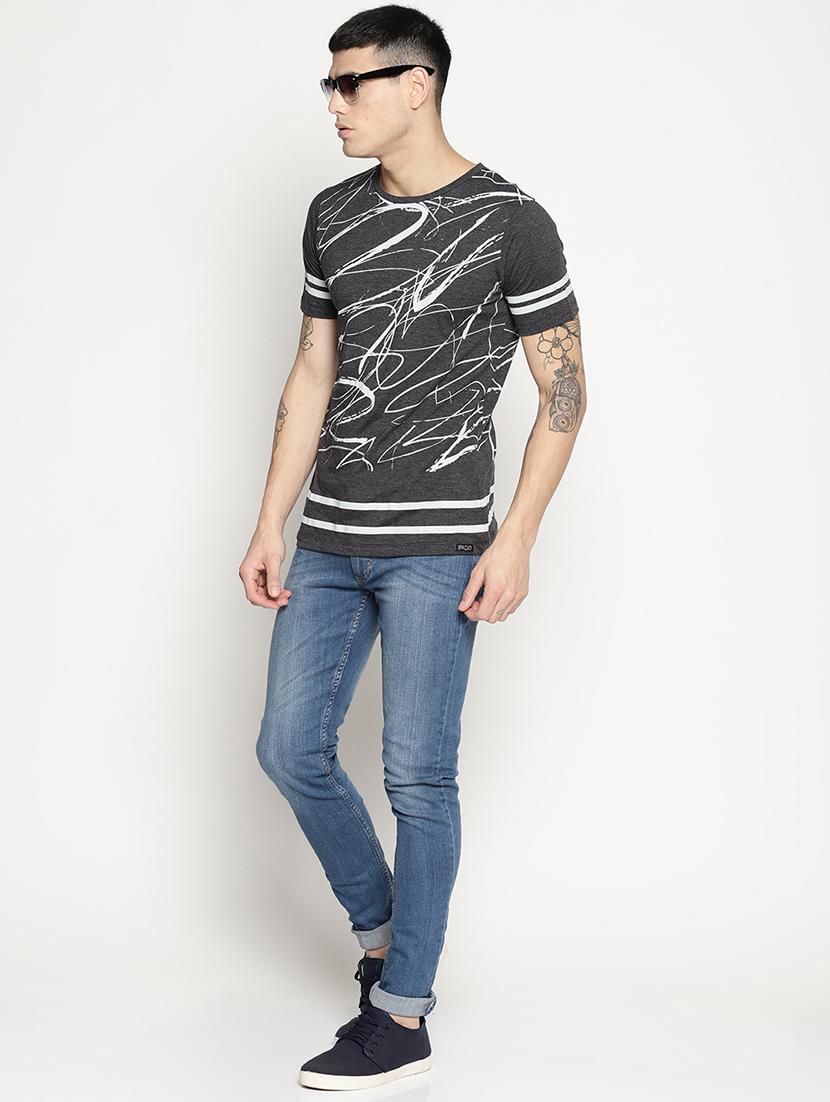 grey all over print t-shirt - 15817611 - Zoom Image - 4