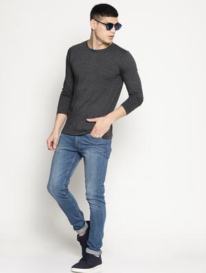 solid black round neck t-shirt - 15817617 - Standard Image - 4