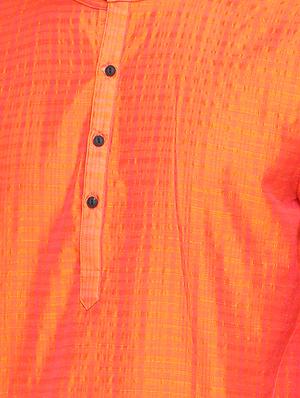 orange striped kurta - 15817722 - Standard Image - 5