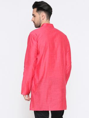 pink cotton kurta - 15817739 - Standard Image - 3