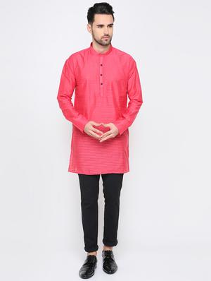 pink cotton kurta - 15817739 - Standard Image - 4