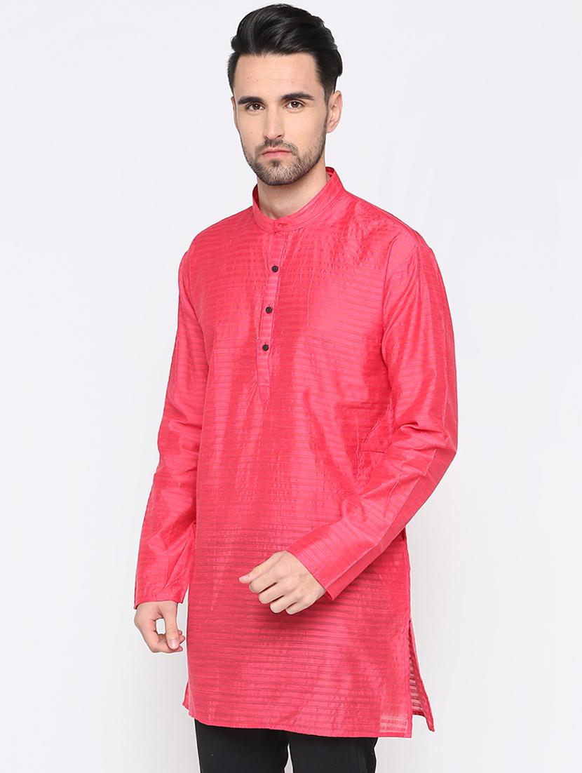 pink cotton kurta - 15817739 - Zoom Image - 2